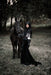 Yennefer inspired Witcher cosplay costume with black jacket and leather details