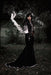 Yennefer inspired Witcher cosplay costume with black jacket and leather details