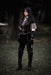 Yennefer inspired Witcher cosplay costume with black jacket and leather details