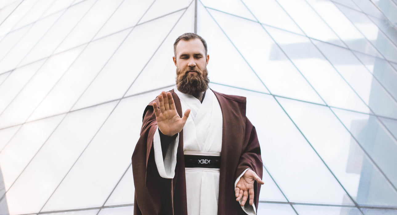 Star Saga Jedi Outfit – Tunic, Robe, Belt, and Accessories