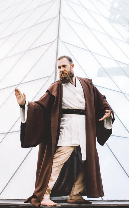 Star Saga Jedi Outfit – Tunic, Robe, Belt, and Accessories