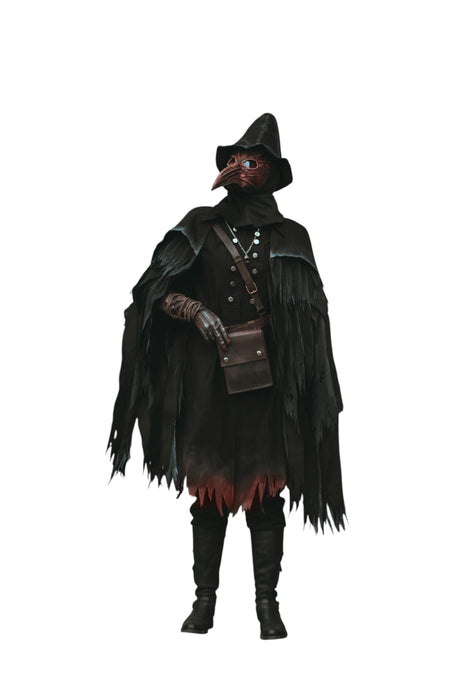 Eileen the Crow inspired Bloodborne cosplay costume with feathered cloak and bird mask