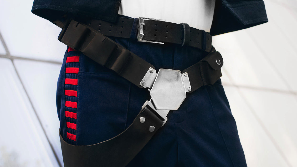 Han Solo inspired cosplay costume with vest shirt belt and leather holster