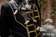 Corvo Attano inspired cosplay costume with hood mask and leather accessories
