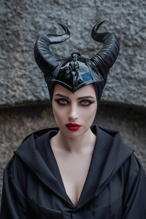Maleficent Inspired Horns Cosplay Headpiece with Custom Fit