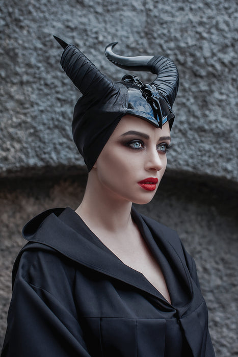 Maleficent Inspired Horns Cosplay Headpiece with Custom Fit