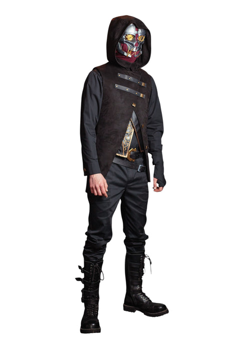Corvo Attano inspired Dishonored cosplay costume with hood mask and leather details