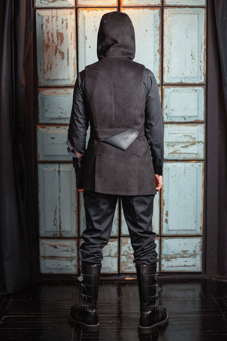 Corvo Attano inspired Dishonored cosplay costume with hood mask and leather details