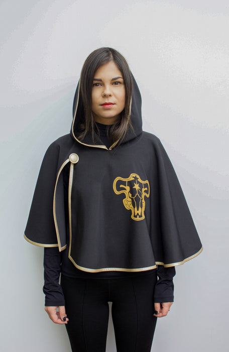Black Bull Squad Cape – Cosplay Cape with Golden Edging
