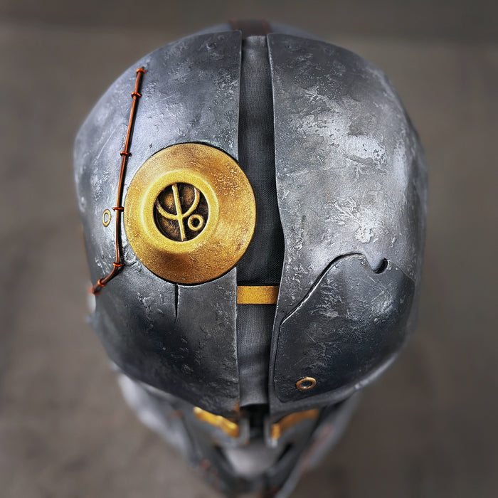 Corvo Attano inspired cosplay mask with steampunk mechanical design details