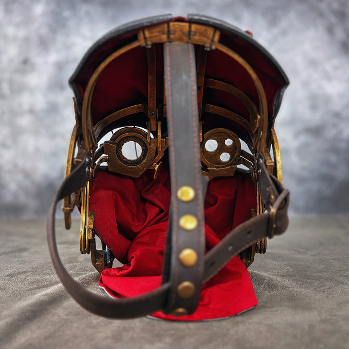 Corvo Attano inspired cosplay mask with steampunk mechanical design details