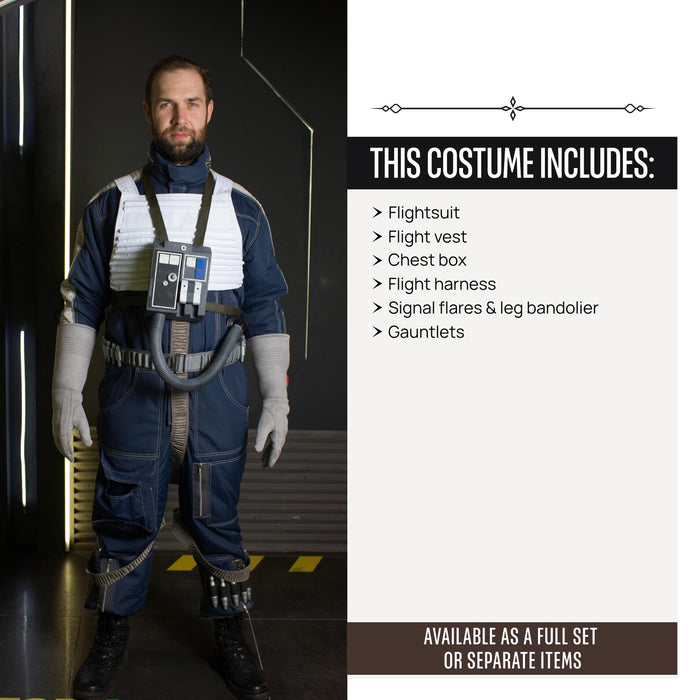 Star Saga Pilot Cosplay Costume – Blue Squadron Alliance Costume